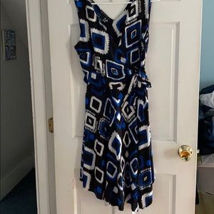 INC faux wrap dress size L